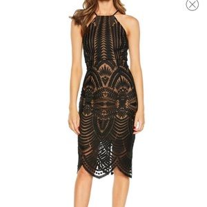 Flora Halter Neck Sheath Dress